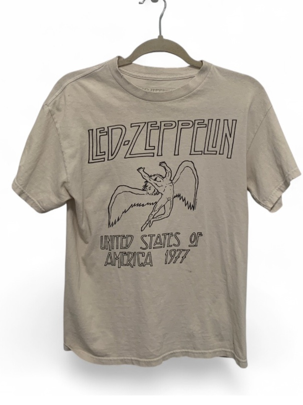 Led Zeppelin Angel Graphic Short Sleeve Band Tee Shirt